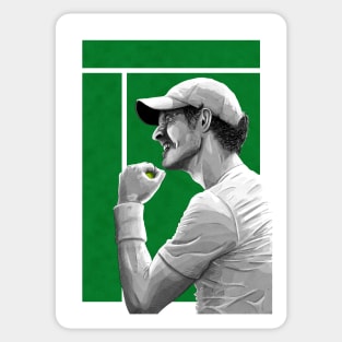 Andy Murray Wimbledon Tennis Artwork Sticker